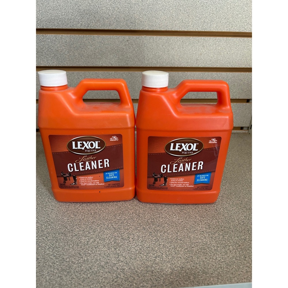 Lexol Equine Leather Cleaner 1 Liter 33.8 fl oz pH-Balanced 2 Pack Lot 05-6707